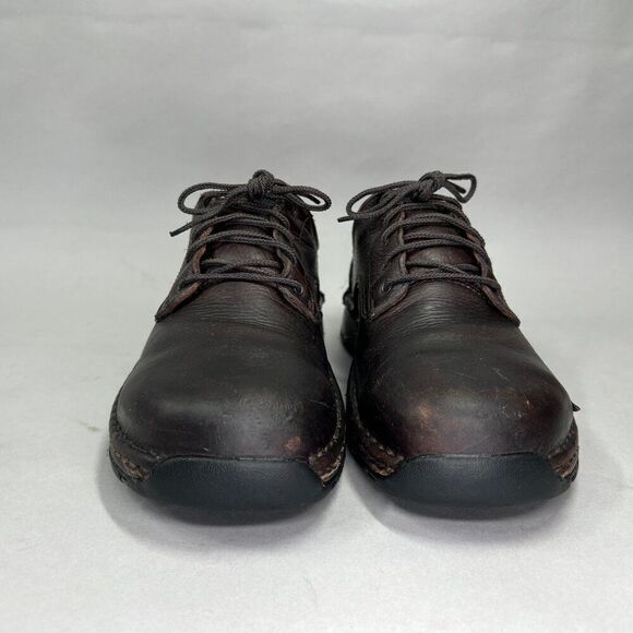 Red Wing Men's Size 9 Brown Leather Steel Toe Lace Up Work Shoes - Picture 2 of 12